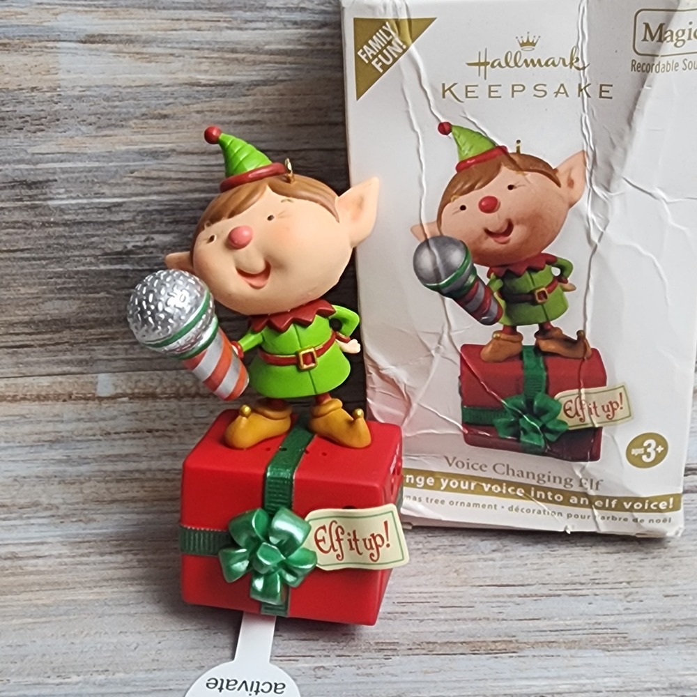 Hallmark Keepsake 2012 Voice Changing Elf Magic Recordable Ornament QXG4034